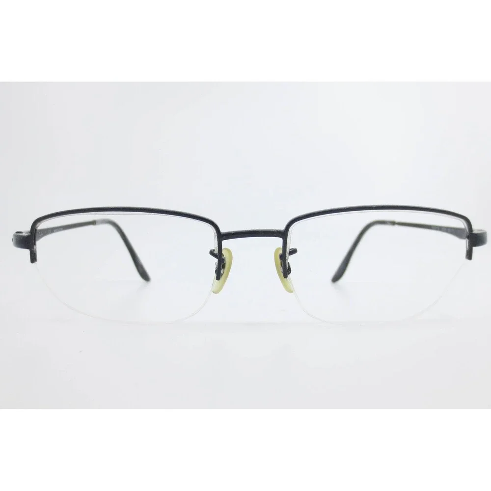 Ray-Ban RB 6178 2509 Black Semi Rimless Rectangular Eyeglasses 53-19-145